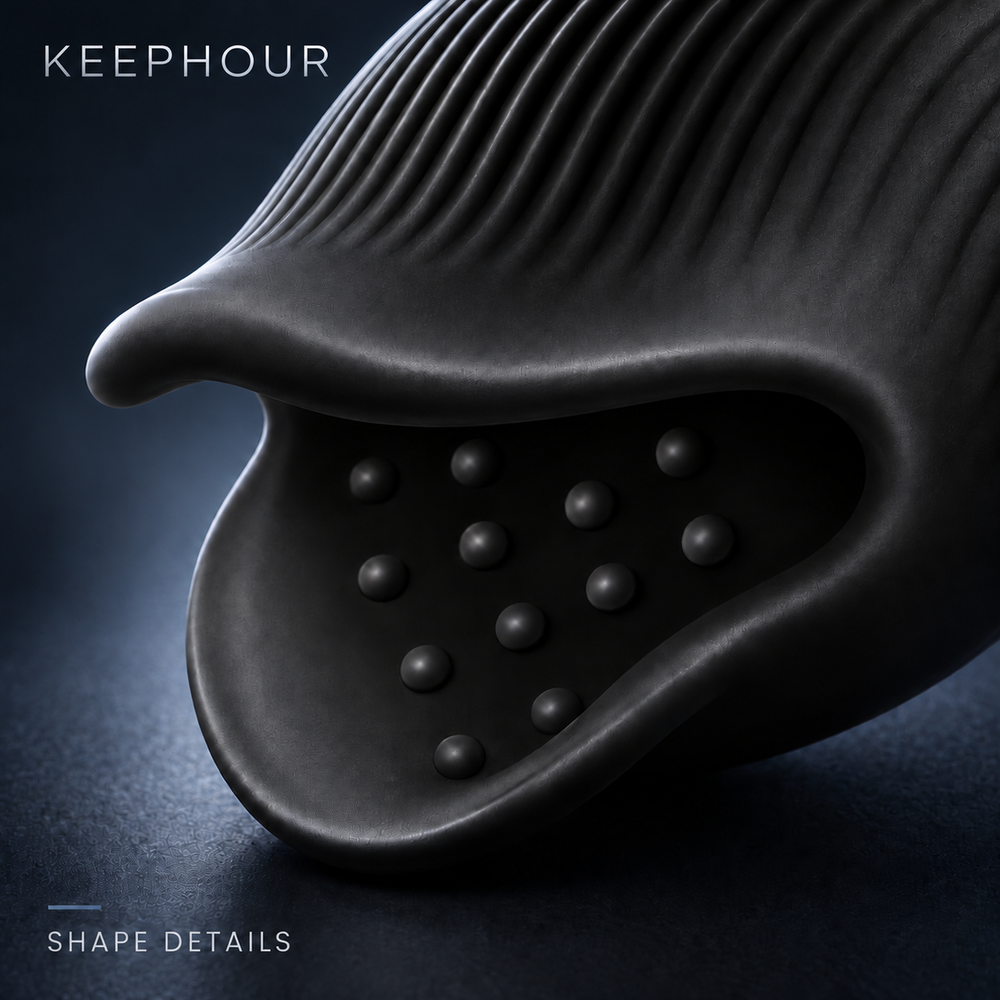 Close-up of the KEEPHOUR ADVANCED opening and inner texture.
